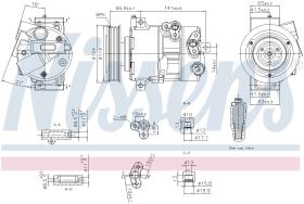 Nissens 890767 - COMPRESOR HYUNDAI TUCSON(TL)(15-)2.