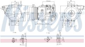 Nissens 890876 - COMPRESOR TOYOTA HIGHLANDER/KLUGER(