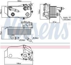 Nissens 90736 - RADIADOR ACEITE BMW X1 E84(09-)X1 1