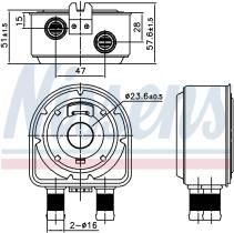 Nissens 91295 - RADIADOR ACEITE HYUNDAI SONATA V(NF