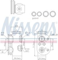 Nissens 999229 - VALVULA EXPANSION BMW 3 GT F34(13-)