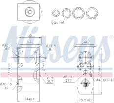 Nissens 999279 - VALVULA EXPANSION INFINITI G 37