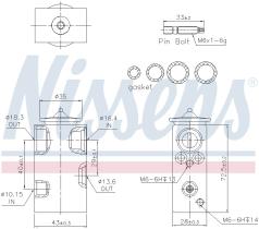 Nissens 999344 - VALVULA EXPANSION FIAT PUNTO II(188