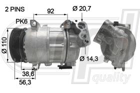 RPL QUALITY APCOCI5055 - COMPR CITROEN C3 II/DS3 (10>) C4 PICASSO (13>) 208/308 II