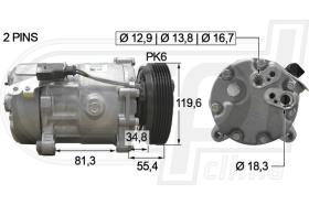 RPL QUALITY APCOVW0012 - COMPR AUDI A3/VW GOLF IV/BEETLE/SEAT LEON (SANDEN)