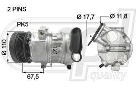 RPL QUALITY APCOOP5043 - COMPR OPEL CORSA D 1.0/1.2/1.4 (10-)