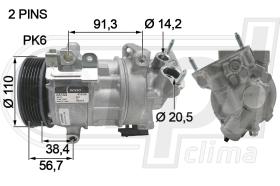 RPL QUALITY APCOCI0058 - COMPR CITROEN DS4/PEUGEOT 3008 POLEA 108MM DENSO OEM