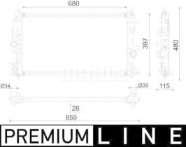 Mahle CR1697000P - RADIA OPEL ASTRA J CDTI (11/09) ZAFIRA C +T/C