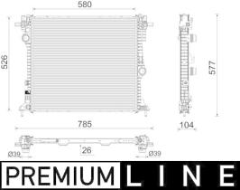 Mahle CR2587000P - RADIA ALFA ROMEO GIULIA/STELVIO 2.0 (16>)
