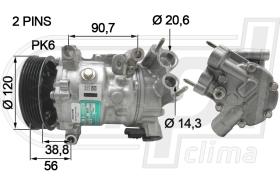 RPL QUALITY APCOCI0062 - COMPR PSA SANDEN (PV6 120 Ø) R1234YF
