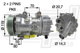 RPL QUALITY APCOCI0048 - COMPR PEUGEOT 307/308/C4 2.0 HDI 135HP