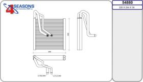 AHE 54880 - EVAPO VAG TUBOS DE 17MM Y 11.7MM (VERS. VALEO)