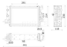 Mahle CR2634000P - RADIA RENAULT CLIO V (6/19>) CAPTUR II 1.5 DCI (1/20>)