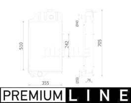 Mahle CR2412000P - RADIA JOHN DEERE 2020/2120/2130/2135 4CIL.