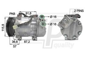 RPL QUALITY APCOCI5022 - COMPR PEUGEOT 405/C5/607 SANDEN MODEL 1211