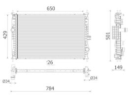 Mahle CR2710000P - RADIA CITROEN C5 AIRCROSS/OPEL GRANDLAND (18>)