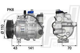 RPL QUALITY APCOAU0043 - COMPR AUDI A6 2.7/3.0 (04>) POLEA 110Ø (DENSO)