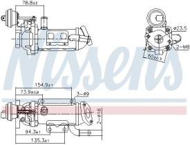 Nissens 989289 - ENFRIADOR EGR NISSAN PRIMASTAR(2001)2.0 DCI