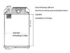 FAMILIA OPCIO C4335N - RADIA CATERPILLAR-PERKINS RADIATOR 570*560*108