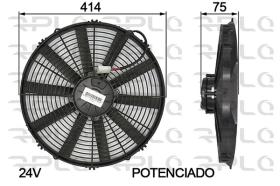 RPL QUALITY APEL211524S - VENTI SPAL SOPLANTE 412 M/M 24V PALA RECTA
