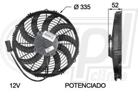 RPL QUALITY APEL211212S - VENTI SPAL SOPLANTE 336 M/M 12V 10 PALAS POTENCIADO