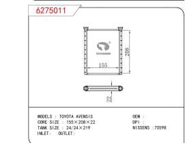 CASSELIN 6275011 - CALEF TOYOTA AVENSIS (T25) (03>08)