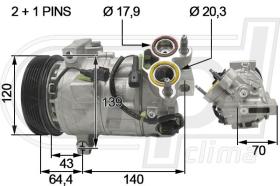 RPL QUALITY APCOVO0048 - COMPR VOLVO S60 II/S80 II/V70 III (14>) VALEO  NETO
