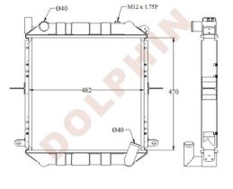 DOLPHIN RADIATOR 6511531 - RADIA NISSAN CABSTAR I E110.35/110.45 (10-98>)NETO