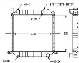 DOLPHIN RADIATOR DNIB695 - RADIA NISSAN CABSTAR E110 (DOBLE CABINA) 432-480
