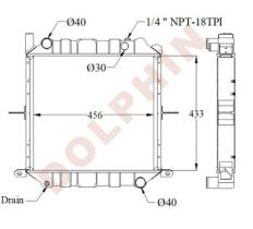 DOLPHIN RADIATOR DNIB695 - RADIA NISSAN CABSTAR E110 (DOBLE CABINA) 432-480
