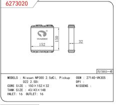 TONGSHI 6273020 - CALEF NISSAN NAVARA D22 (98)CABSTAR I (92>06) SERENA