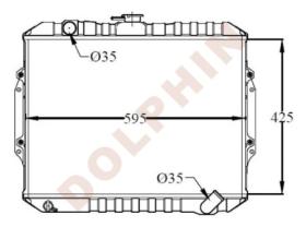 DOLPHIN RADIATOR 1510483 - RADIA MITSUBISHI PAJERO 2.3/2.5TD (82>91)