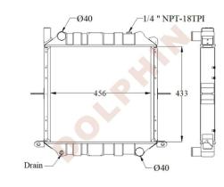 DOLPHIN RADIATOR 1510862 - RADIA NISSAN CABSTAR I E 110.35/110.45 (10-98>)NETO