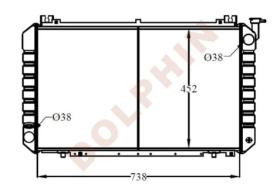 DOLPHIN RADIATOR 1510693 - RADIA NISSAN PATROL 2.7TD (MOTOR TD27T) M/C (NETO)