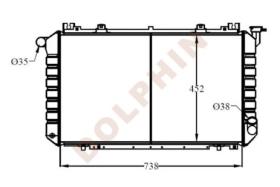 DOLPHIN RADIATOR 1510692 - RADIA NISSAN PATROL 2.8D/TD/3.2D (88>98)