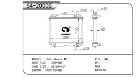 TONGSHI 6420005 - RADIA JOHN DEERE 388X300X48