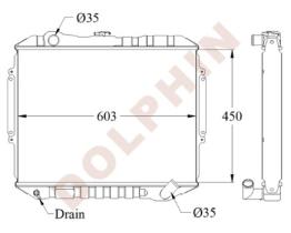DOLPHIN RADIATOR 1511552 - RADIA MITSUBISHI PAJERO II/MONTERO 2.5TDI (92>00) MAN